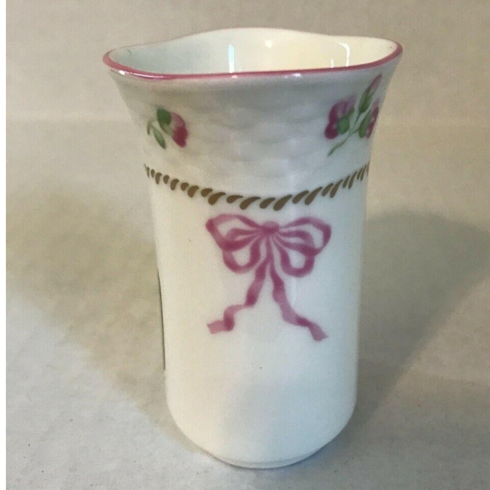 Lenox Suite Mini Vase Pink Bow Design VINTAGE NIB 💖